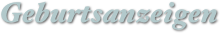 Geburtsanzeigen
